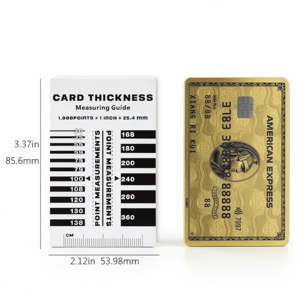 Wanwanzi Card Thickness Gauge – PVC Portable 2.12×3.37 in Precision-1