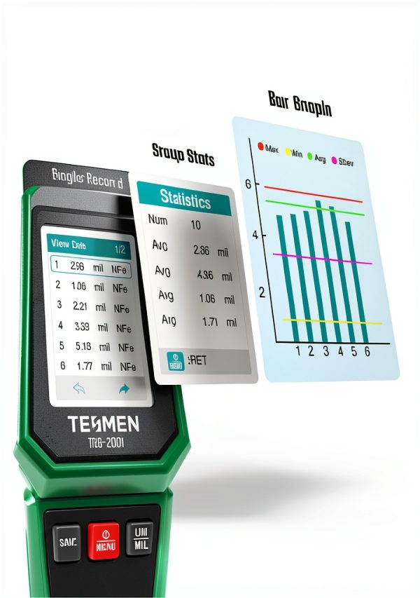 TESMEN TCG-2001 Dual-Tech Coating Thickness Gauge 2.0" TFT Display-3