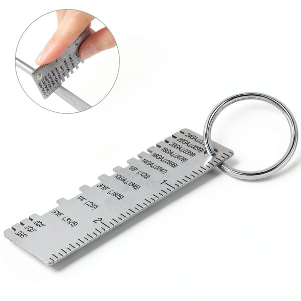 DBS Stainless Steel Metal Thickness Gauge with Keychain Model-6