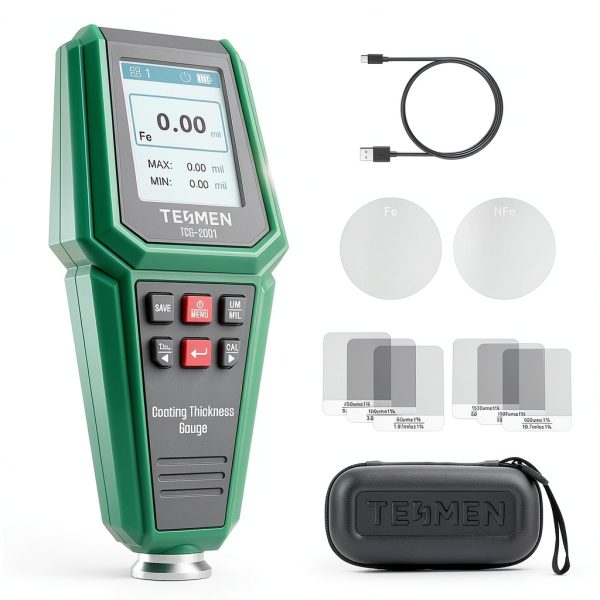 TESMEN TCG-2001 Dual-Tech Coating Thickness Gauge 2.0" TFT Display-0