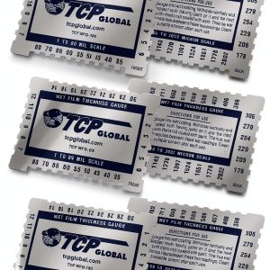 TCP Global Wet Film Thickness Gauge WFG-180 3PK Metal Comb Style-0