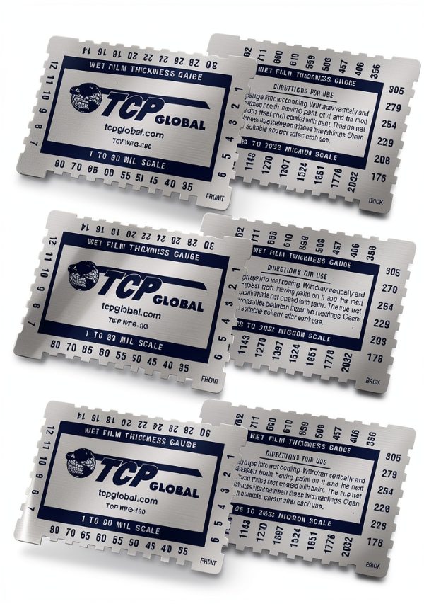 TCP Global Wet Film Thickness Gauge WFG-180 3PK Metal Comb Style-0