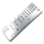 JENSWILL Metal Thickness Gauge Keychain Pocket Tool Stainless Steel-0