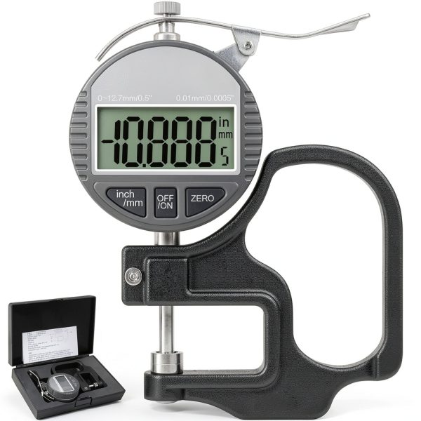 TOOGOND Digital Thickness Gauge 0-12.7mm with LCD and Dual Unit Switch-0