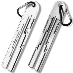 Dicunoy Shingle Thickness Gauge 5-Inch Ruler Stainless Steel 2-Piece-0