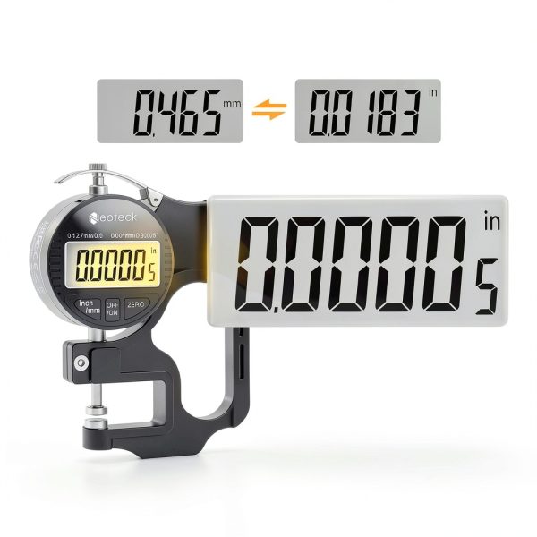 Neoteck Thickness Gauge TL338 Silver Grey Aluminum 0-0.5 Inch-2