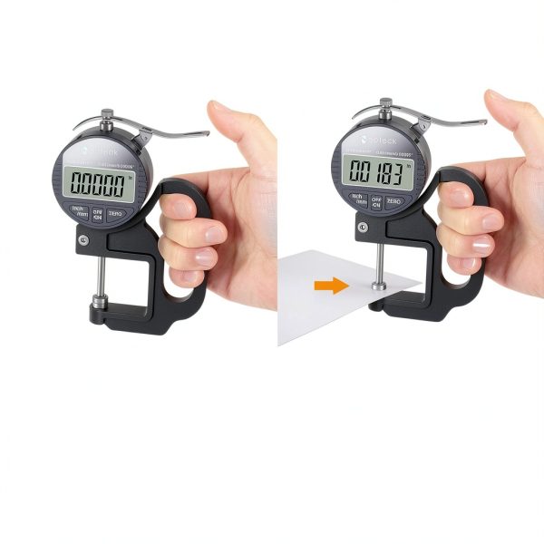 Neoteck TL338 Digital Thickness Gauge Silver‑Grey 0‑1 Inch-4