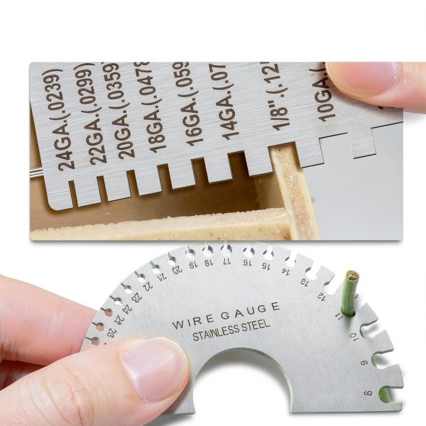 TOOGOND Dual‑Sided Metal Sheet Thickness Gauge Set of 4 Stainless-6