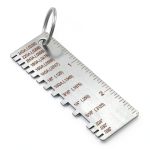 DBS Stainless Steel Metal Thickness Gauge with Keychain Model-0