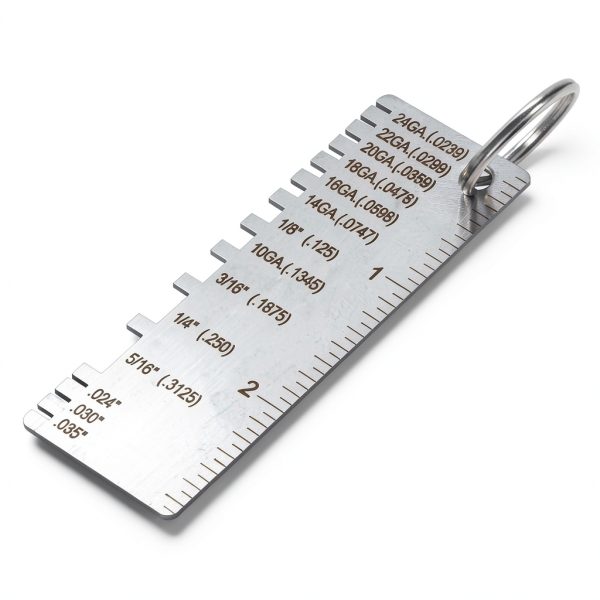 DBS Stainless Steel Metal Thickness Gauge with Keychain Model-5