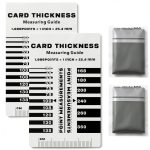 Wanwanzi Card Thickness Gauge – PVC Portable 2.12×3.37 in Precision-0