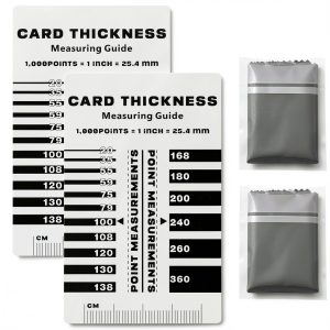 Wanwanzi Card Thickness Gauge – PVC Portable 2.12×3.37 in Precision-0