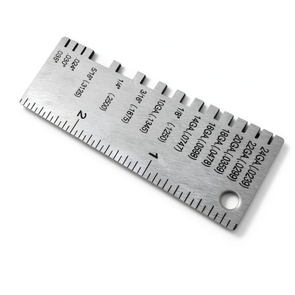 JENSWILL Metal Thickness Gauge Keychain Pocket Tool Stainless Steel-3