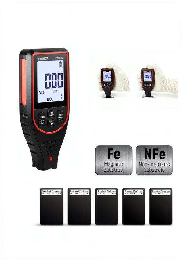 KAIWEETS Paint Thickness Gauge KOTC02 Meter with Backlit Display-2