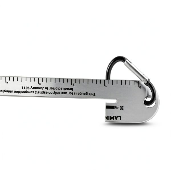 Dicunoy Shingle Thickness Gauge 5-Inch Ruler Stainless Steel 2-Piece-3