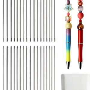 DASTTUIS Stainless Steel Beadable Pen Extender Rods 4.6 Inch, 50 Count-0