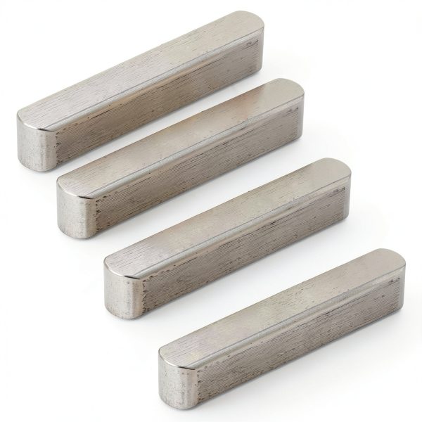Stainless Steel Key Stock uxcell 4pcs Silver Tone 304 Blanks-0