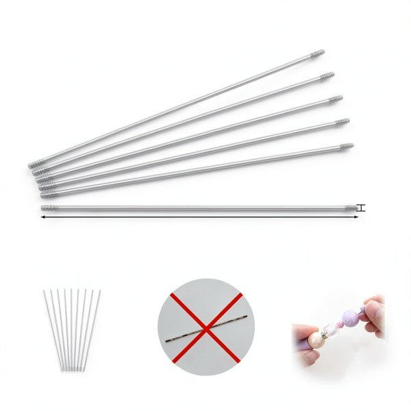 DASTTUIS Stainless Steel Beadable Pen Extender Rods 4.6 Inch, 50 Count-1